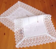 Tischläufer weiß Nostalgie Spitze Hohlsaum Landhaus 35x70 40x90 40x140cm 704