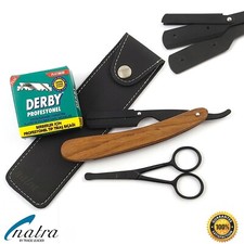 Rasiermesser inkl. 100 DERBY PROFESSIONAL Rasierklingen Rasierer Rasur + Etui