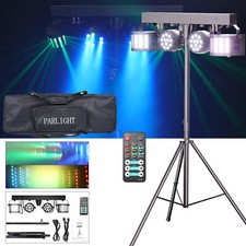 Tasche+Bühnenlicht LED Lichtset+Stativ & IR-FB Lichtanlage 2 Spots 2 Derbys Show