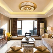 E27 40cm Bambus Lampe Holz