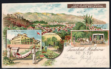 Hotelpostkarte 1898, von der Insel Madeira/Funchal nach Deutschl./Hersbruck gel.