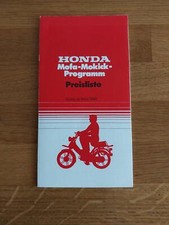 Honda Mofa - Mokick Programm  - PREISLISTE (März 1980)