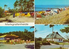 01-C161 Ansichtskarte Rostock-Markgrafenheide Campingplatz Strand Ostsee DDR