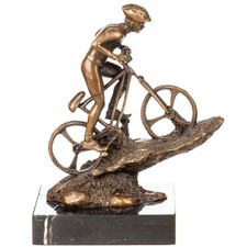 Bronze Skulptur Radfahrer