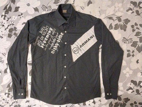 Men armani jeans shirt black - men,