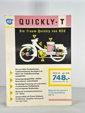 Original NSU Traum Quickly-T Papp-Verkaufaufsteller Werbeschild