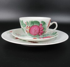 August Warnecke Porzellan Teegedeck klein Dekor Ostfriesland Porcelain Tea Trio