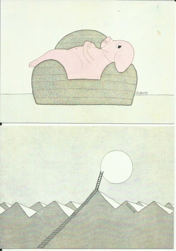 Karten cartoon 0012 und - cartoon,