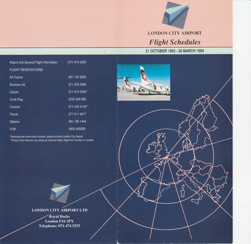 Flugplan london city - london, airport