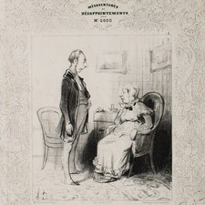 Honore Daumier französische Karikatur Mr Gogo Lithographie Nr 3 mon fils 19.Jhd.