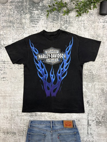 Vintage harley davidson blue - harley,