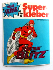 Werbe-Aufkleber Roter Blitz Super-Kleber Motiv Nr. 5 DC Comics 1977 The Flash