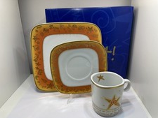 Goebel Porzellan Set Mara! Teller 19 cm, Unterteller 14 cm + Tasse 7,5 cm - Top 