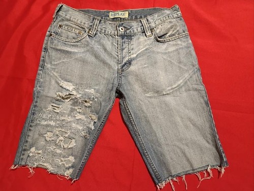 Men replay shorts - navy, denim