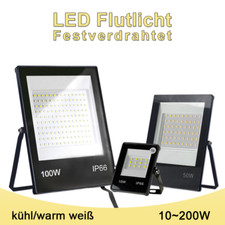 LED Flutlichtstrahler 10W 30W 50W 100W 200W Festverdrahtet IP66 Außen Fluter