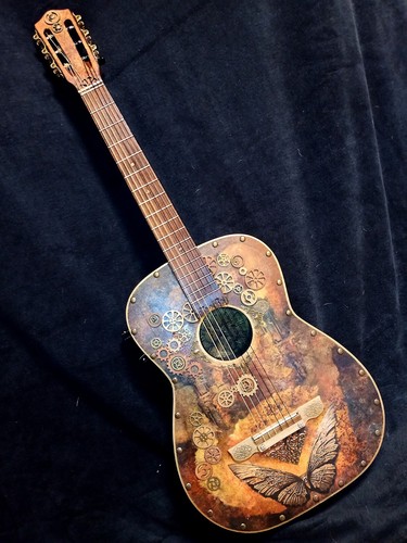Steampunk gitarre unikat voll - steampunk,