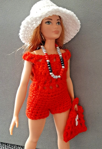 Barbie curvy kurz overall - barbie,