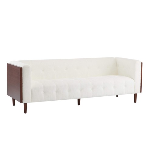 Seat boucle sofa beige - sofa, 90"
