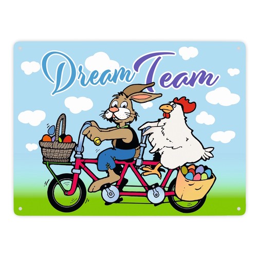 Osterhase und huhn - osterhase, tandem