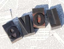 "LOVE" Holzbuchstaben Drucklettern Dekoration Lettern Vintage shabby chic wood