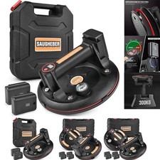 Elektrischer 8" Vakuum Saugheber Glassauger mit 1-4X Fliesen Akku Saugnapf 300KG