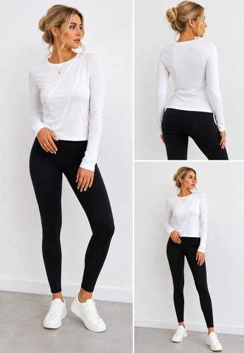Damen langarmshirt weiß - damen,