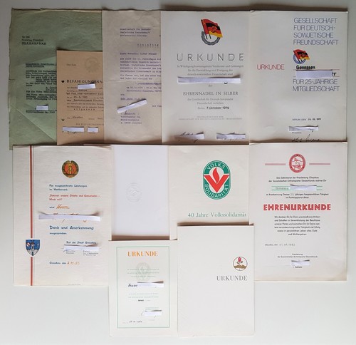 Ddr urkunden konvolut eine - konvolut,
