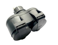 Doppelsteckdose Zwischenstecker mit Deckel  Feuchtraum/Keller IP44 Doppelstecker