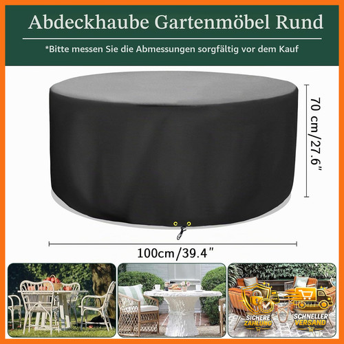 Gartentisch abdeckung rund - gartentisch,