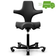 HAG Capisco 8106 | Leder Schwarz | Gestell Schwarz | EXPRESS