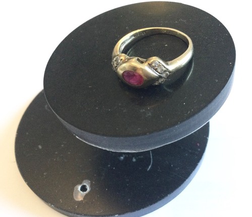 Ring karat gelbgold rubin - 9,