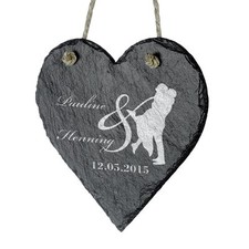 Schieferherz Schiefertafel zum