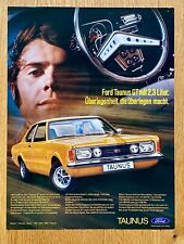 Ford Taunus GT 2,3 Liter V6 Oldtimer Original 1971 Vintage Advert Werbung