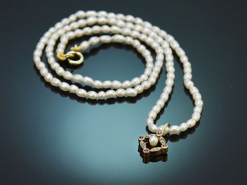 1890 zartes perlencollier - 1890!,