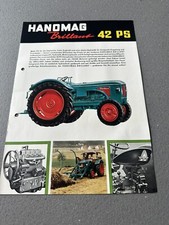Original Hanomag Prospekt Brillant 42 PS Broschure Schlepper 1962