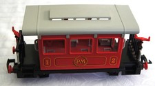 Playmobil Eisenbahn 4001 Personen Wagen Waggon PM Rot Spur G