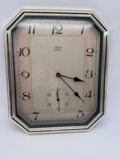 Atlanta Wanduhr Quarz Analog Vintage Uhr Sammler Echtglas Eckig # 5