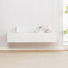 TV Lowboard TV Board TV Schank TV-Konsole Weiß Hochglanz Hängend Schwebend 160cm