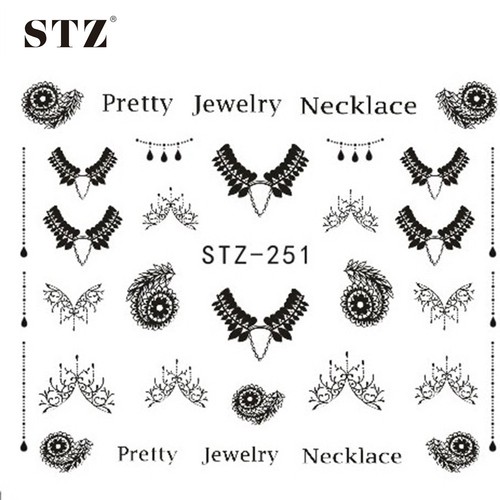 Nagelsticker schmuck halskette - nagelsticker,