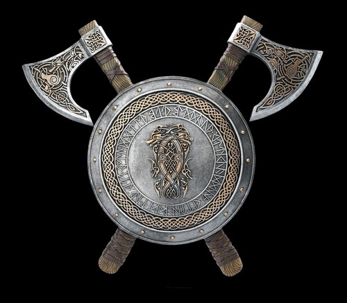 Wandrelief wikinger schild - wandrelief,