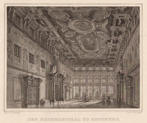 Augsburg rathaus innenansicht - augsburg,