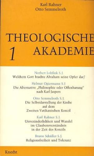 Theologische akademie band i - theologische,