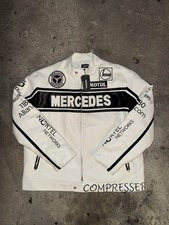 Racing Lederjacke Weiß