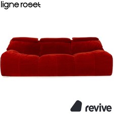 Ligne Roset Plumy Stoff Dreisitzer Rot manuelle Funktion Sofa Couch