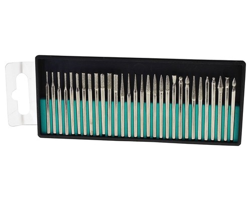 Diamant fräser set - diamant, 30-tlg