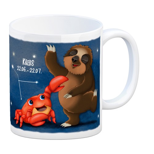 Kaffeebecher mit faultier - kaffeebecher,