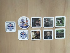 9 Bierdeckel Schneider Weisse München, u.a. Serie Mitarbeiter 