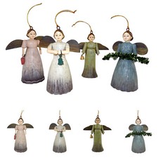 Anhänger Engel Meander Shabby Vintage Holzoptik 13 cm Weihnachten XmasLook