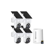 ANRAN 4MP Überwachungskamera System Outdoor Solar Batteriebetrieben PTZ Cam Kit 64GB