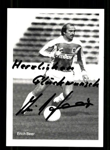 Erich beer autogrammkarte - autogrammkarte, tsv